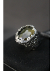 Anello in argento con cristallo fumè