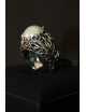 Anello modello corallo in argento e madreperla