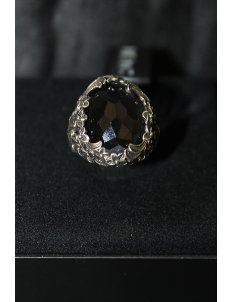 Anello in argento con cristallo ametista