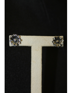 Coppia orecchini margherita in argento