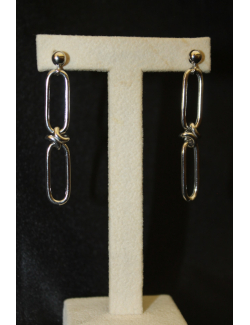 Coppia di orecchini fantasia in argento