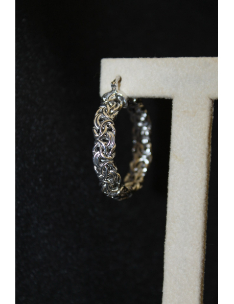 Coppia orecchini modello bizantina mm35 in argento