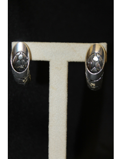 Coppia orecchini modello wall curvi in argento