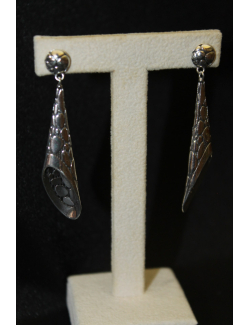 Coppia orecchini pendenti in argento modello wall