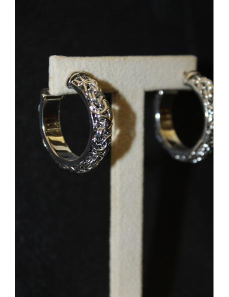 Coppia orecchini modello Bizantina mm30 in argento