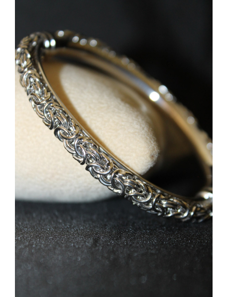 Bracciale rigido modello bizantina in argento