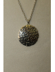 Collana medaglione pepite in argento cm 60