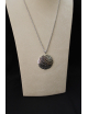 Collana medaglione pepite in argento cm 60
