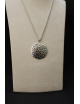 Collana medaglione pepite in argento cm 60