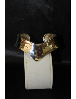 Bracciale battuto in argento modello punta