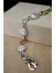 Bracciale catena in argento con perle barocche