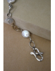 Bracciale catena in argento con perle barocche