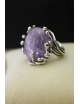 Anello in argento griffes e ametista