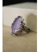 Anello in argento griffes e ametista