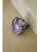 Anello in argento griffes e ametista