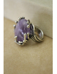 Anello in argento griffes e ametista