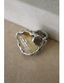 Anello in argento fantasia con citrino