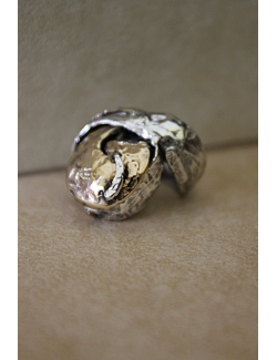 Anello goccia design in argento