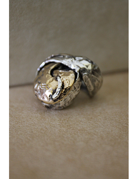 Anello goccia design in argento