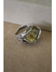 Anello goccia in argento e citrina