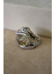 Anello goccia in argento e citrina