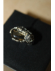 Anello goccia leopardo con argento