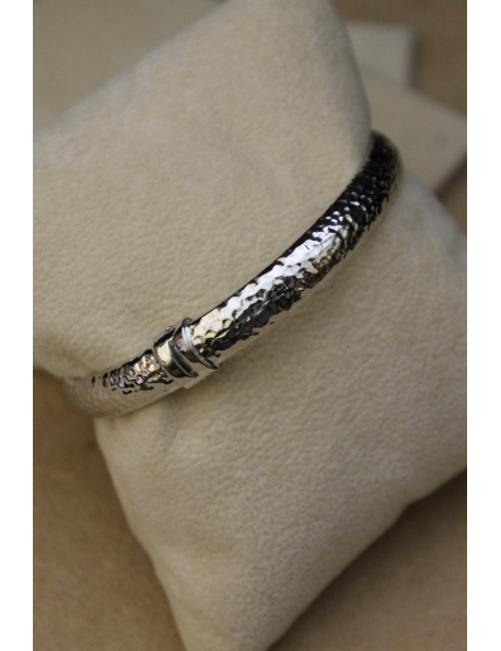 Bracciale bangle moon rock medio in argento