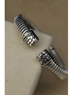 Bracciale tubogas croco piccolo in argento