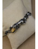 Bracciale goccia leopardo in argento