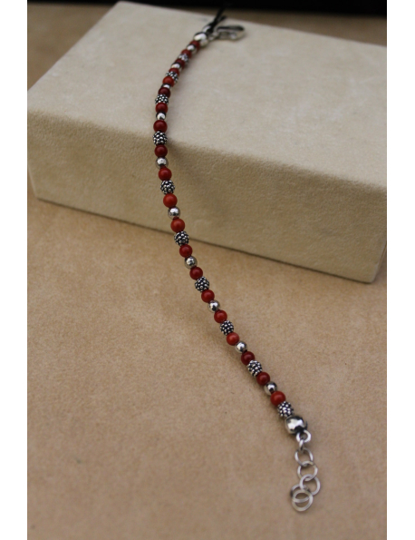 Bracciale rio coral e argento