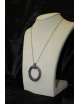 Pendente petit perlage in argento cm 80