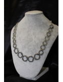 Collana millefiori in argento cm 47
