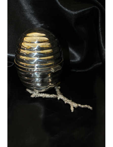 Mieliera in bila di argento con cristallo