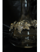 Decanter in cristallo con decorazione in bila di argento