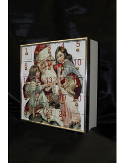 Calendario dell'avvento con cornice in bila di argento