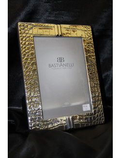 Cornice in argento massiccio fatta a mano modello coccodrillo cm13x18