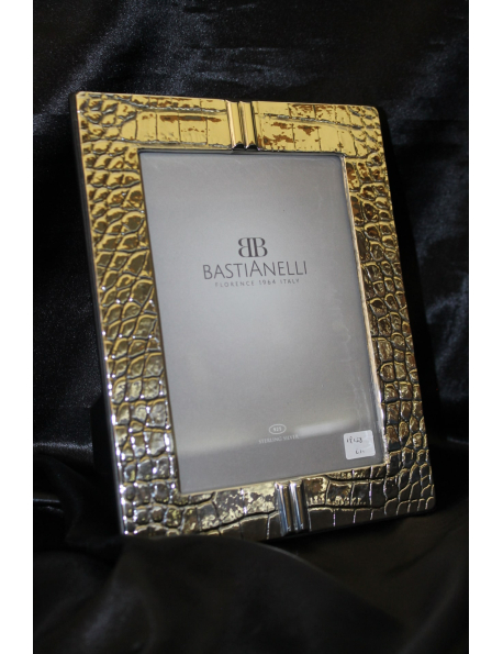 Cornice in argento massiccio fatta a mano modello coccodrillo cm13x18