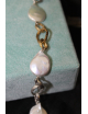 Bracciale con perle barocche e argento