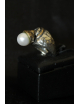 Anello movibile con perla e argento