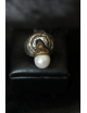 Anello movibile con perla e argento