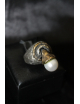 Anello movibile con perla e argento
