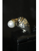Anello movibile con perla e argento