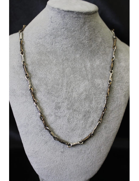 Collana in argento e bronzo modello catena