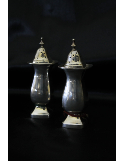 Saliera e pepiera in argento massiccio