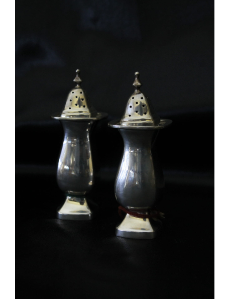 Saliera e pepiera in argento massiccio