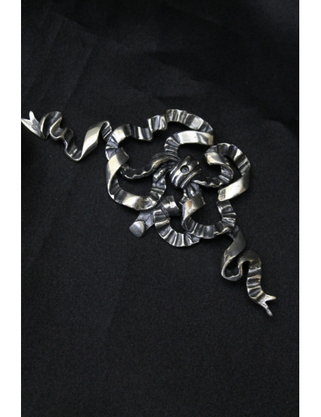 Gancio in argento per pergamena di laurea