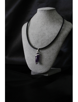 Collana spirale con ametista e argento