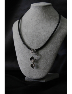 Collana con foglioline in argento e bronzo