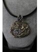 Collana con ciondolo spirale rete in argento e bronzo