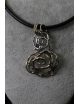 Collana con pendente spirale in argento e bronzo